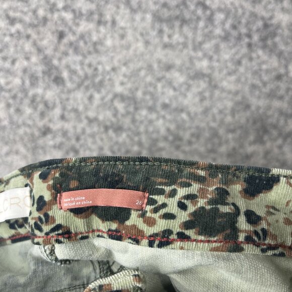 Pilcro Pants Womens 28 Camo Corduroy High Rise Skinny Button Fly Anthropologie - Picture 9 of 12